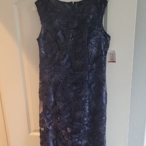 David's Bridal Navy Sleeveless Maxi Dress